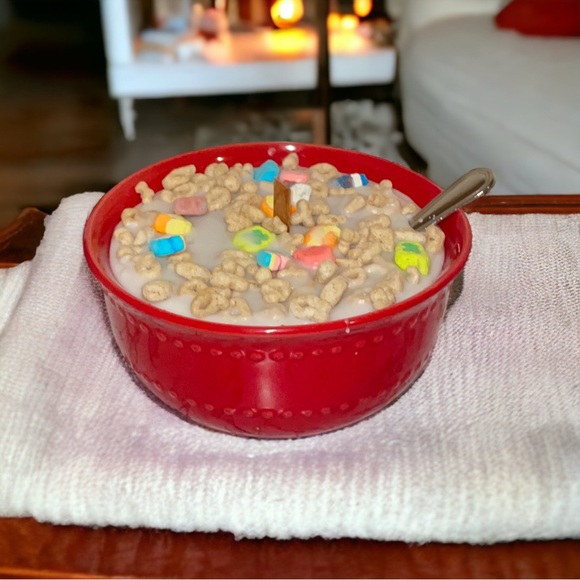 New! HP! ☆ Handmade Crackling Wick Novelty Cereal Bowl Candle • Vanilla Pear - Picture 1 of 3